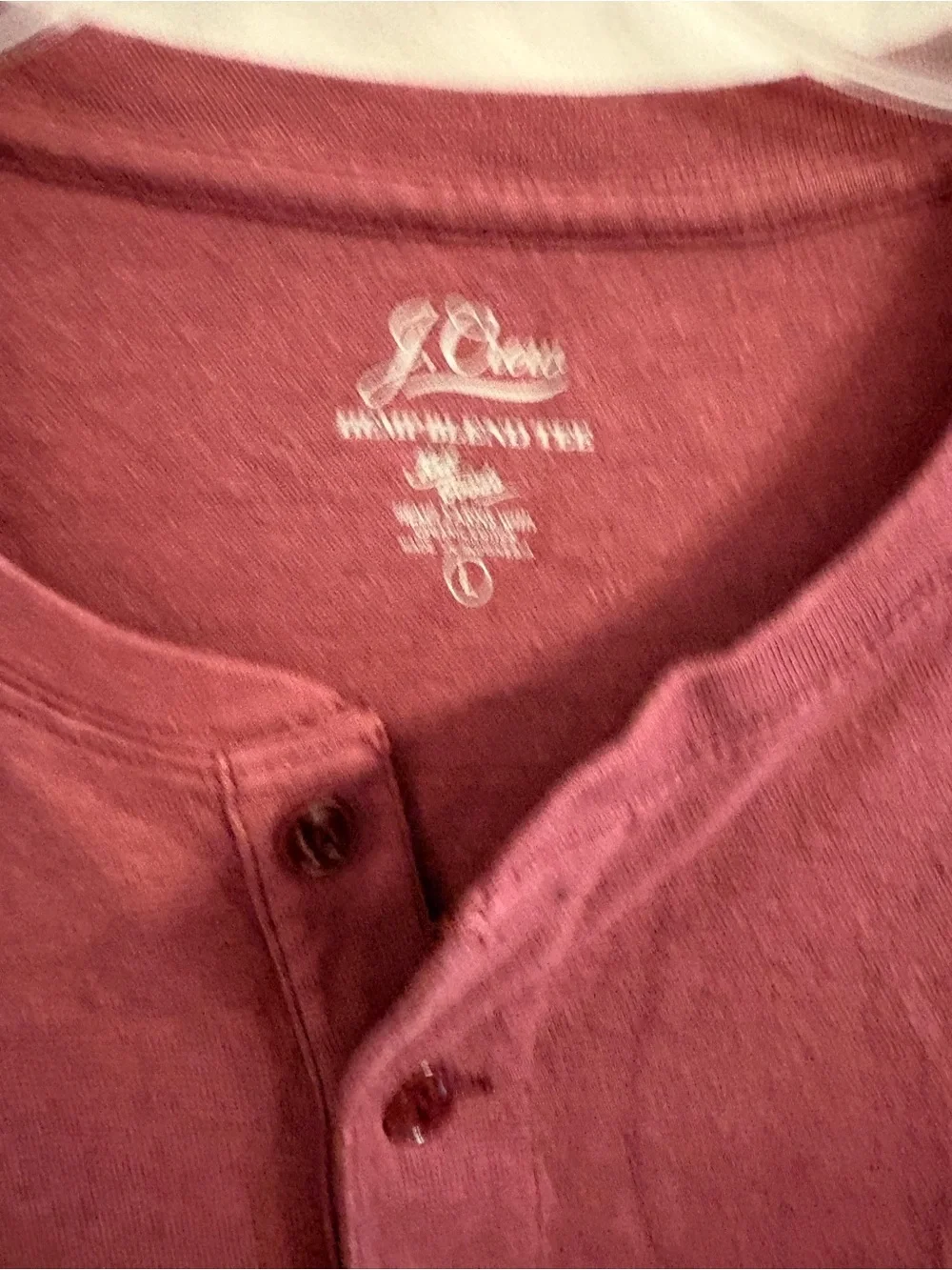 J. Crew Men's Maroon Short-Sleeve Henley